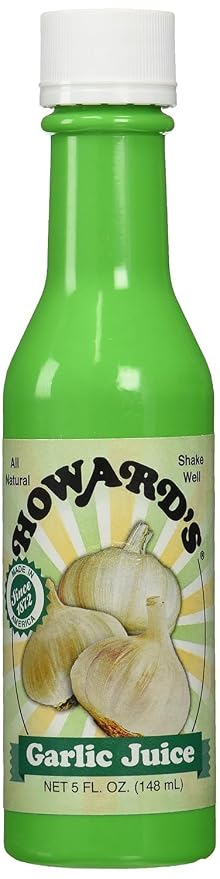 Howard’s Garlic Juice, 5 fl oz | Pure Liquid Garlic Seasoning | All-Natural Flavor Enhancer for Cooking, Marinades, Dressings & Sauces | No Artificial Preservatives