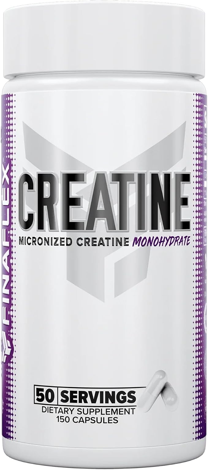 FINAFLEX Pure CREATINE - 150 Capsules - Promotes Muscular Strength, Size & Performance - 100% Pure, Micronized Creatine Monohydrate - 50 Servings
