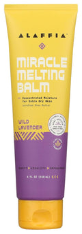Alaffia Wild Lavender Scented Melting Miracle Balm, Natural, 4 Fluid Ounces