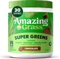 Amazing Grass Super Greens Powder, Organic, Greens Superfood Powder, Smoothie Supplements, Supports Digestion, Probiotics, Spirulina, Beet Root, Chocolate, 30 Servings, 8.5 Ounce (Packaging May Vary