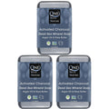 One With Nature Activated Charcoal Soap 7oz  – Detoxifying and Exfoliating Charcoal Soap Bar with Dead Sea Salt for Face & Body, for Men & Women