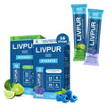 LIVPUR Electrolyte Peach lime Drink Mix, Instant Hydration Powder with Vitamin C, B6, B12 & Essential Amino Acids, Sports Essentials, Cool Lime