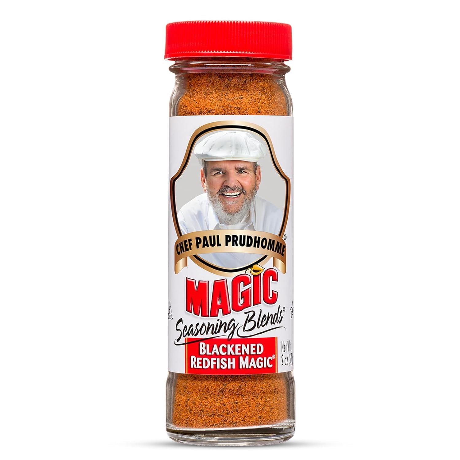 Chef Paul Blackened Redfish Magic Seasoning Blends | Cajun-Style Spices & Seasonings | Gluten-Free, No MSG, Bold Flavor | Perfect for Grilling, Cooking & BBQ | 2 oz Bottle (Pack of 1)
