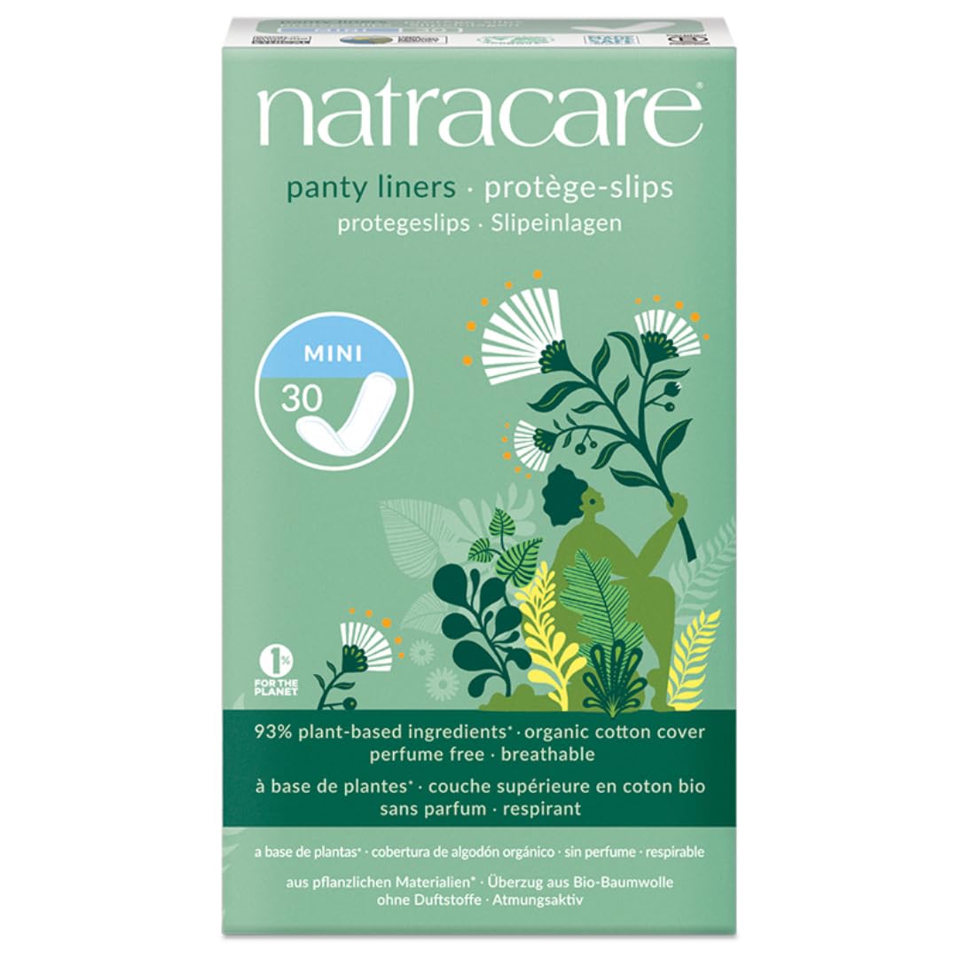 NATRACARE Mini Pant Liners, Unscented, (Pack of 30)