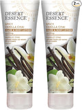 Desert Essence Spicy Vanilla Chai Hand & Body Lotion - 8 Fl Ounce - Uplifting - Smoothes & Softens Skin - No Greasy Residue - Aloe Vera - Shea Butter - Vitamin E (Pack of 1)